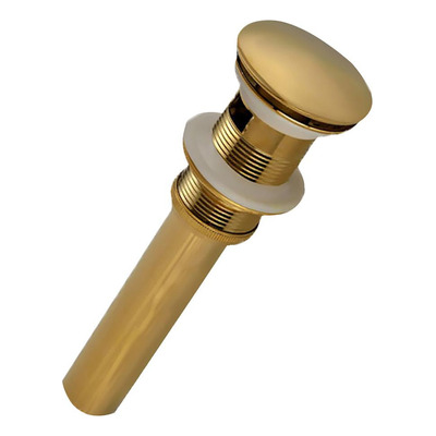 desague de lavamanos dorado push botton sin rebosadero