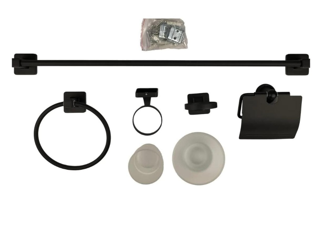 Accesorios de baño 5pcs negros BT