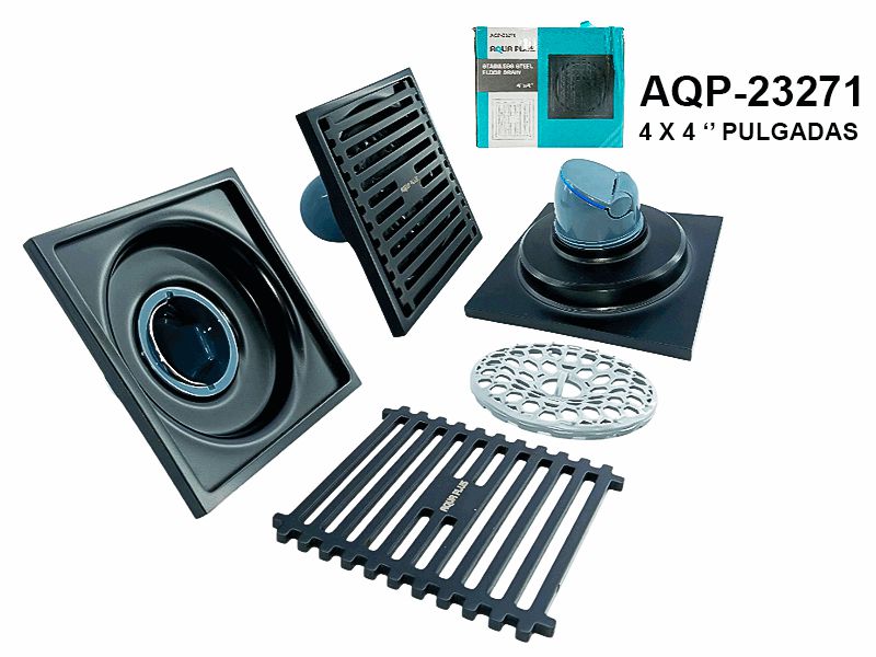 desague de ducha gun metal AP