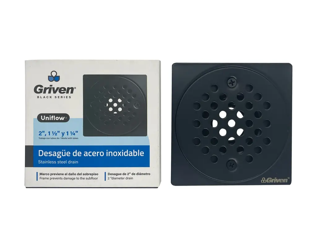 desague de ducha negro cuadrado huecos 