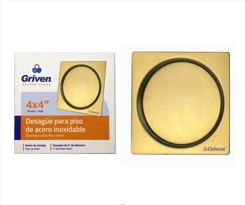 desague de ducha push dorado