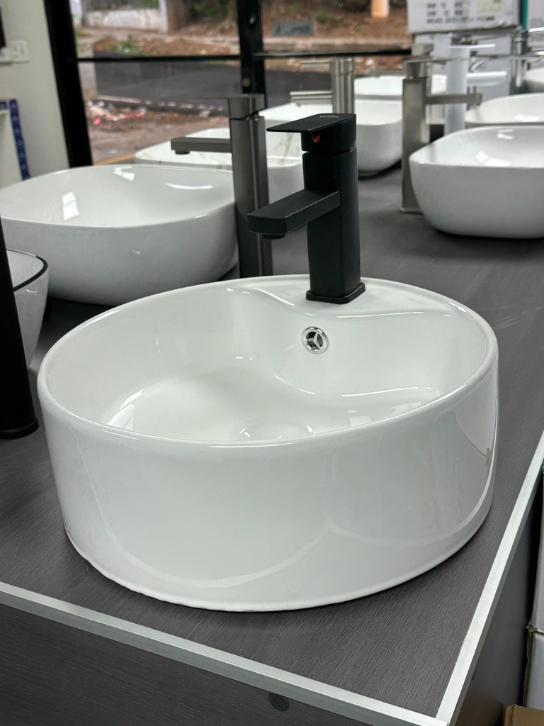 lavamanos bowl blanco redondo 40x40x14