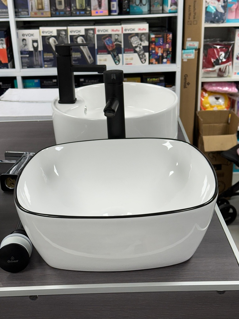lavamanos bowl blanco connegro 42x42x14