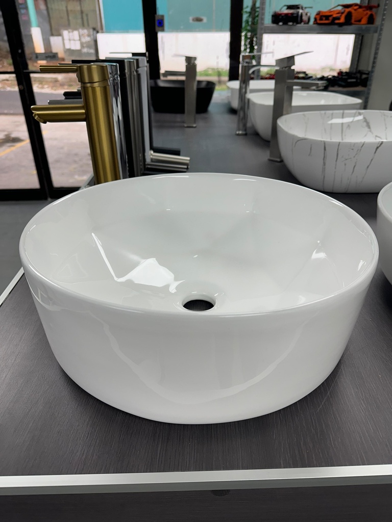 Lavamanos blanco redondo 40*40*14