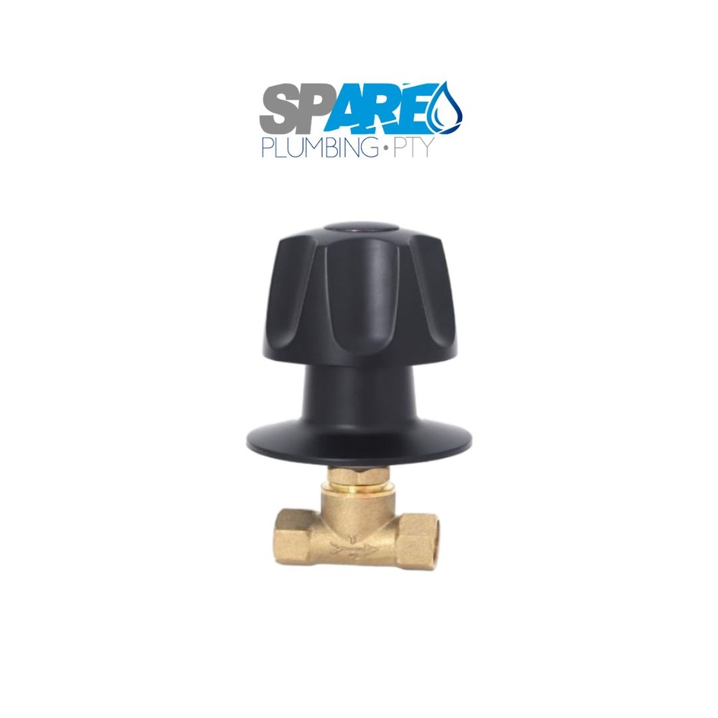 llave individual negra para ducha
