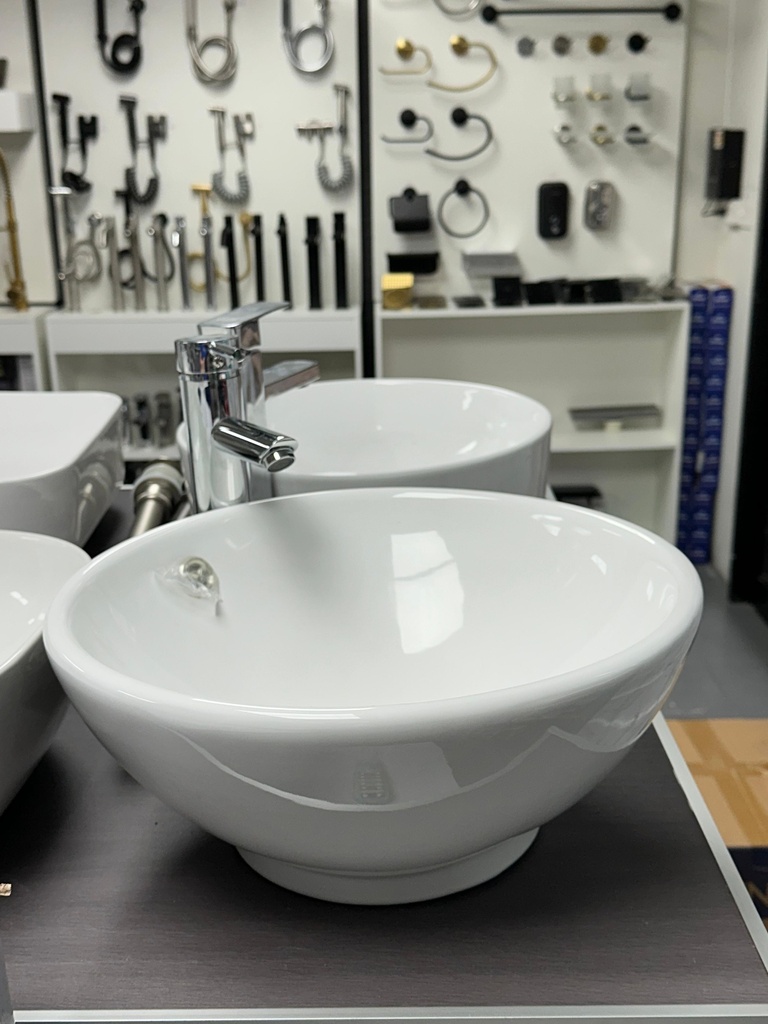 Lavamanos bowl redondo blanco 40x40x17