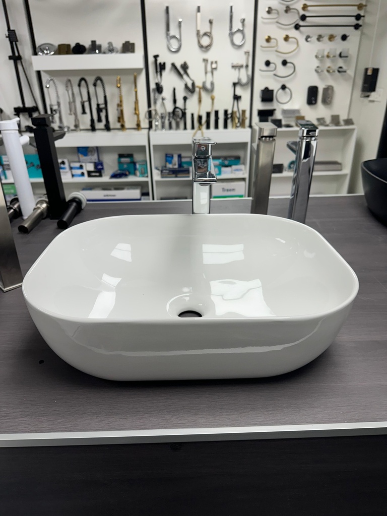 Lavamanos bowl blanco rectangular 50x40x14