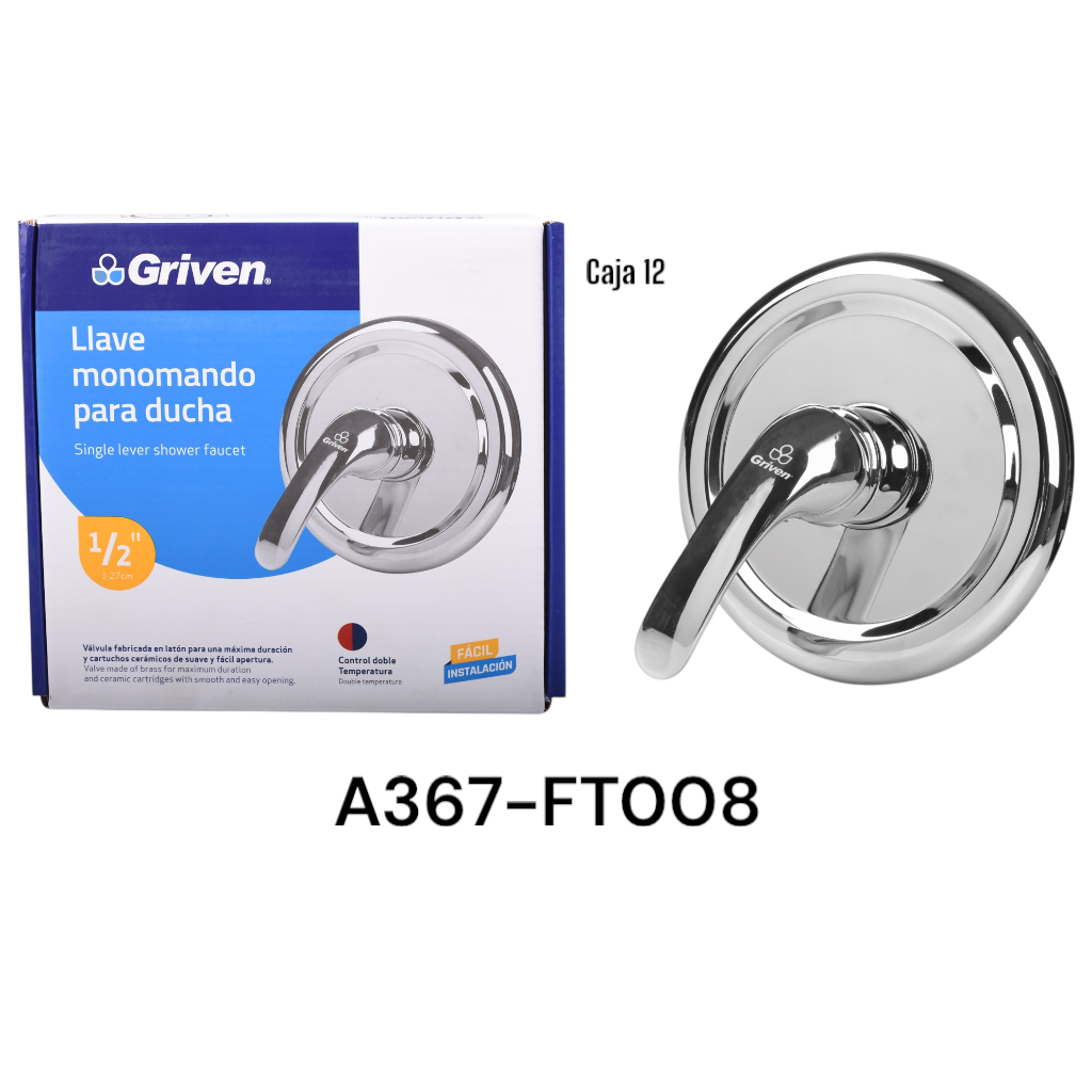 Monomando para regadera redondo griven