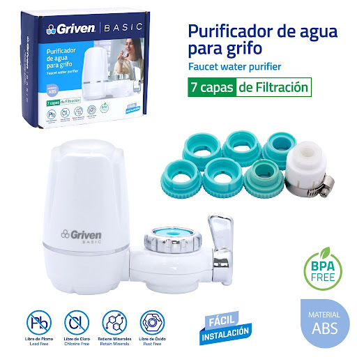 Filtro purificador de agua para grifo griven