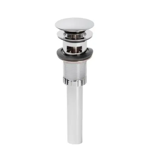 [gv-pl300c] desague de lavamanos cromado pvc push botton con rebosadero