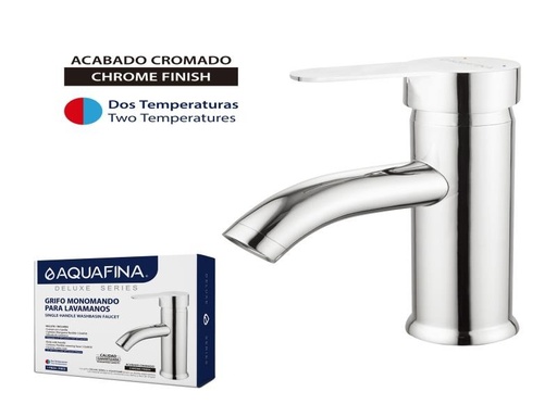 [a-5001a] Grifo monomando para lavamanos cromado redondo AF
