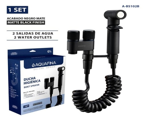 [a-bs102b] Ducha sanitaria negra AF