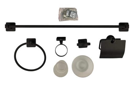 [3300bk] Accesorios de baño 5pcs negros BT