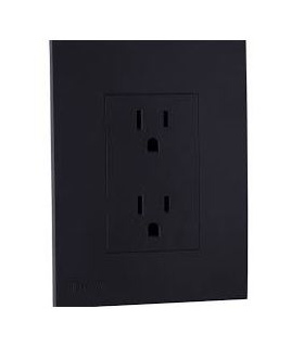 [a136-etb-6c] Tomacorriente doble negro troen
