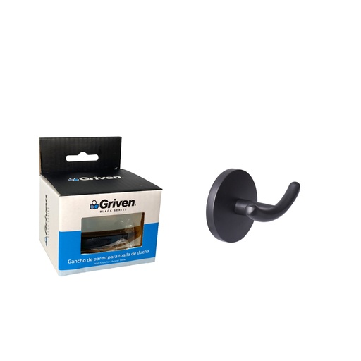 [a367-sh60200ch] Gancho negro para toalla griven