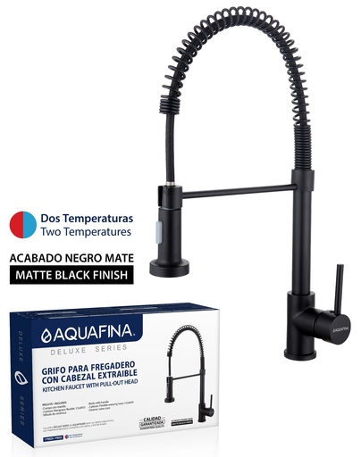 [a-8380b] Llave estirable de fregador negra AF