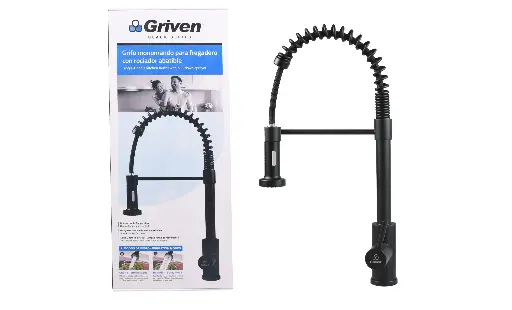 [a367-bf-8805b-3-8] Llave estirable de fregador negra spring griven