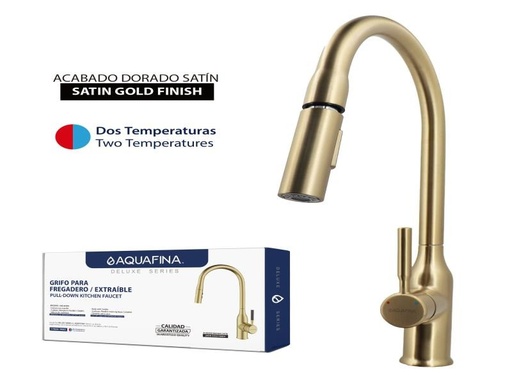 [a-8381bg] Llave estirable de fregador dorada AF 