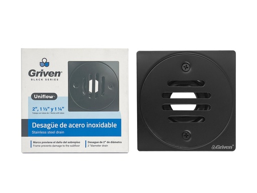[gv-sd-10p1b] desague de ducha negro cudrado rejillas