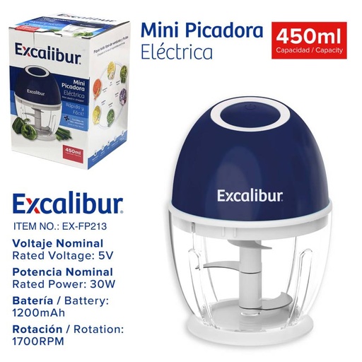 [ex-fp213] Mini picadora electrica excalibur