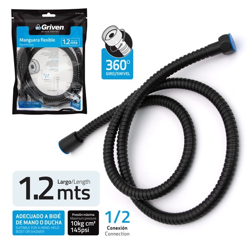 [gv-sh-120b] Manguera negra de repuesto griven