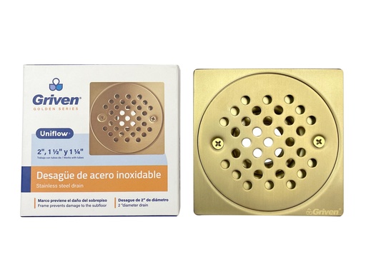 [gv-sd-10a1g] desague de ducha dorado cudrado hueco