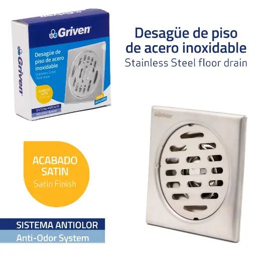 [a367--sd-10c] desague de ducha satin con anti olores