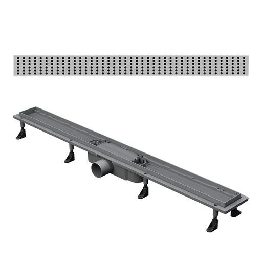 [p0383-psd-06k70-sa6303-ga6] desague de ducha rectangular gun metal bahit