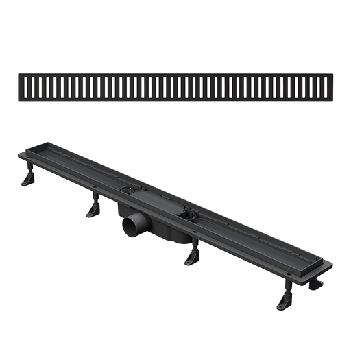 [p0383-psdb-06k70-sa6303-ga6] desague de ducha negro rectangular 60cm bahit