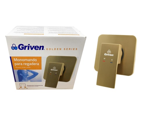 [gv-wga-3] monomando para regadera dorada griven