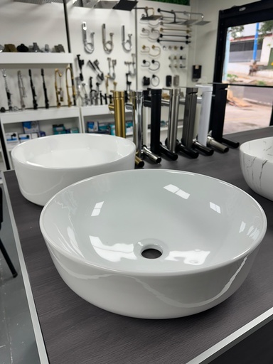 [lavblancored] Lavamanos blanco redondo 42*42*14*