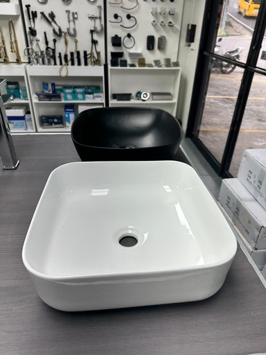 [84610] Lavamanos blanco cuadrado 38*38*14