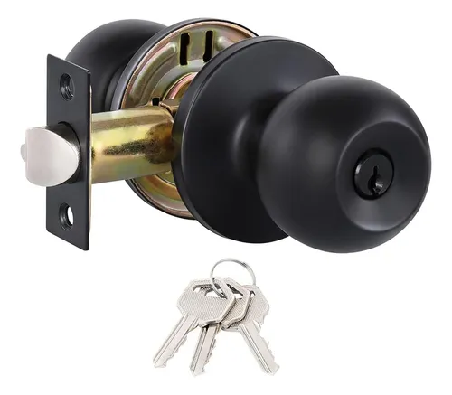 [nt14209et-bk] Cerradura para puerta de bola negra BT