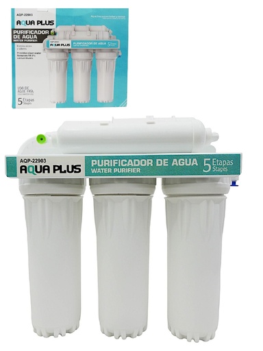 [aqp-22903] Filtro purificador de agua 5 etapas aquaplus