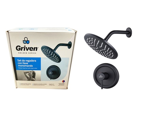 [gv-bft010] Set de ducha con monomando negro griven