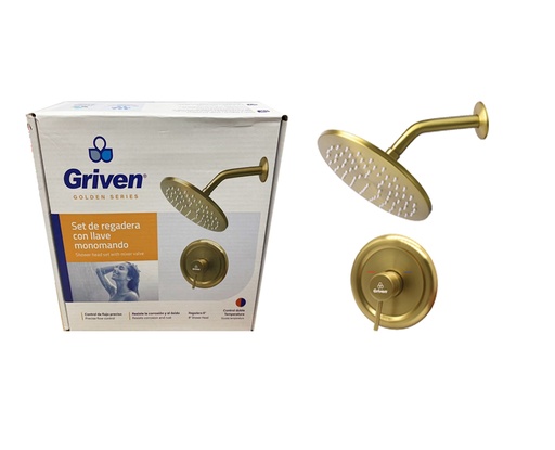 [gv-gft010] Set de ducha con monomando dorado griven