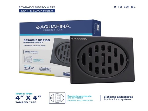 [a-fd-s01bl] Desague de ducha negro antiolores AF