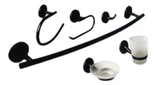 [A367-SH60200-SBS] Acccesorios de baño negro 6 pcs griven