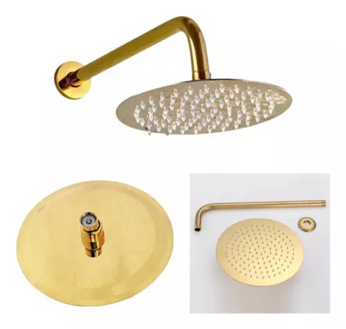 [A-SHR010-4] REGADERA REDONDA 10" DORADA AF