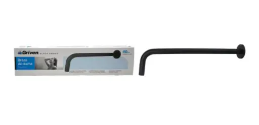[gv-srb4] Brazo negro redondo 40cm de ducha